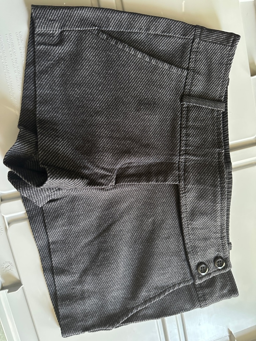 Classic Black/gray Twill Shorts size S